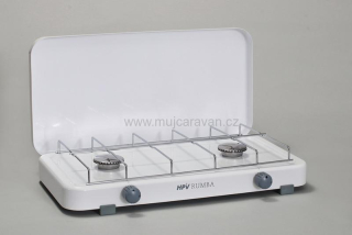 Plynový vařič Rumba s piezo zapalováním, bílý, 30 mbar