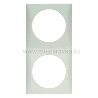 Dvojitý krycí rámeček - bílá lesklá