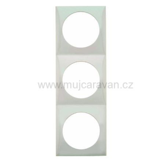 Trojitý krycí rámeček - bílá lesklá