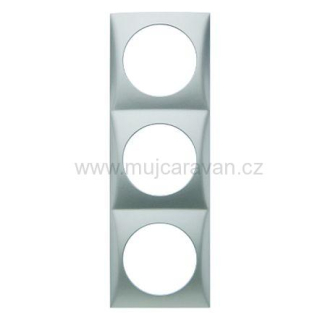 Trojitý krycí rámeček - chrom lesk