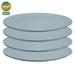 Sada 4 talířů Koziol CLUB, květinová modř