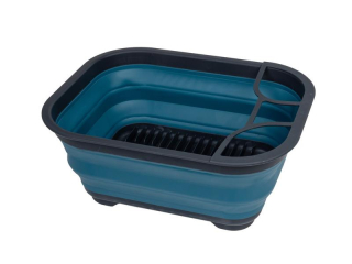 Velký skládací odkapávač na nádobí - šedá, petrolejová