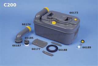 Náhradní díly pro kazety Thetford C 200, C 200 CS, C 400.